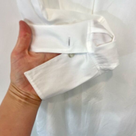 EMPORIO ARMANI Button-Up Shirt EU38 US2 XS White Grosgrain Trim - Picture 15 of 15